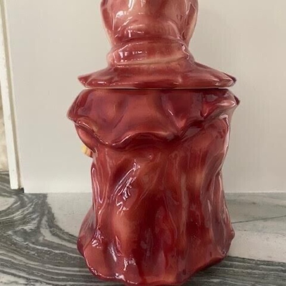 PICK-UP ONLY Antique LARGE McCoy Red Riding Hood Porcelain Cookie Jar Brush K24 - Picture 2 of 6
